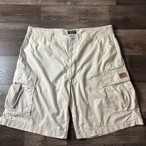 Polo Jeans Co Ralph Lauren Mens Cargo Shorts Off White RL Flag Size 40